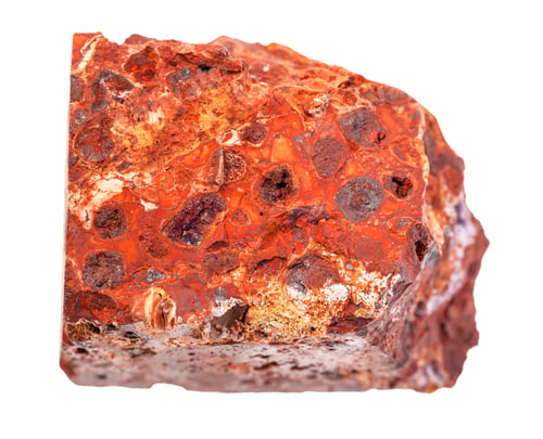 Preview: Bauxite (aluminium ore) rock isolated on white