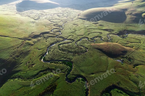 Preview: Aerial drone panorama landscape photo of Persembe Plateau Blacks Sea Region of Turkey