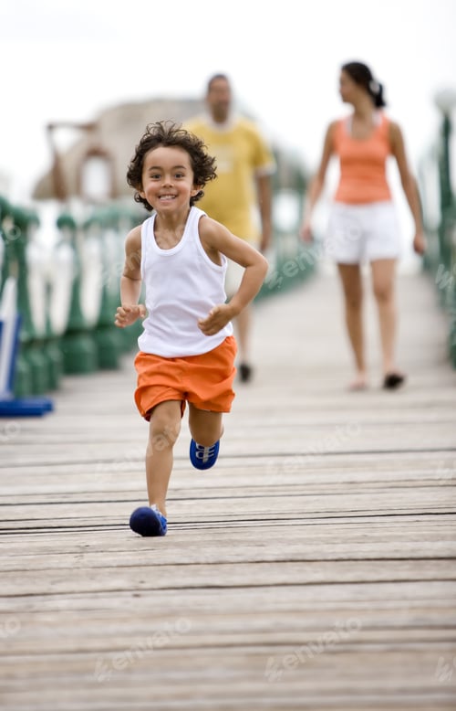 Preview: Happy Kid Running And Having Fun