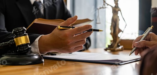 Preview: Attorneys or lawyers who are reading the statute of limitations Consultation between male lawyers an