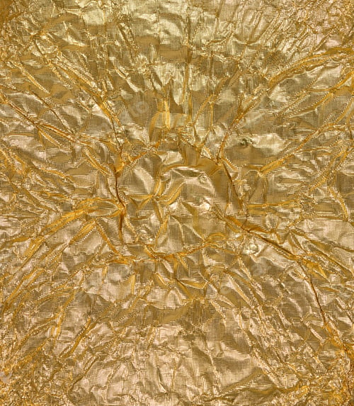 Preview: Crumpled golden foil texture, full frame