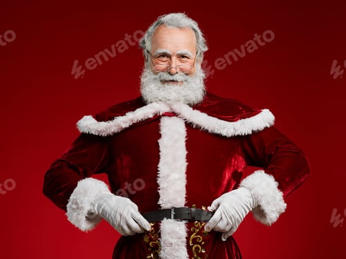 Preview: Santa Claus Posing against Red