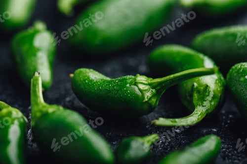 Preview: Ripe Jalapeno Peppers on Concrete Backdrop