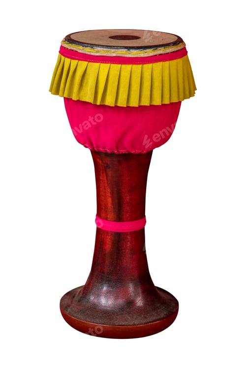 Preview: Long drum thai is traditional music instrument isolated on white background