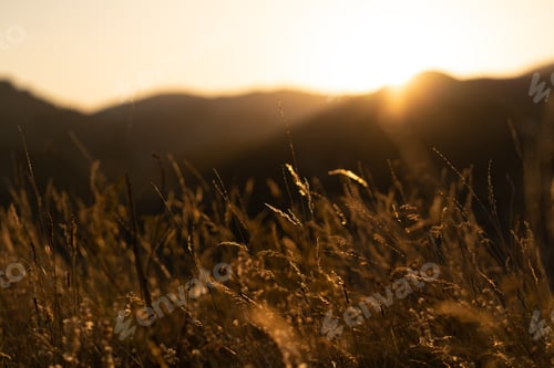 Preview: Sunset at mountain range