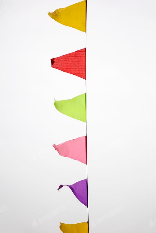 Preview: Multicolored flags against the sky