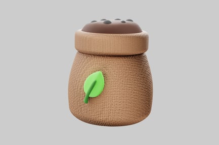 Preview: Basket with leaf accent