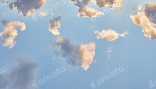 Preview: Texture of bare sky with clouds for background or sky replacement