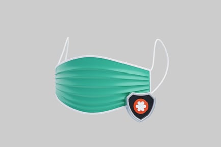 Preview: Medical mask with shield icon