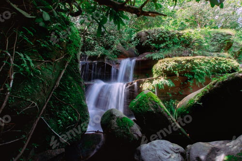 Preview: beautiful deep forest waterfall in Thailand