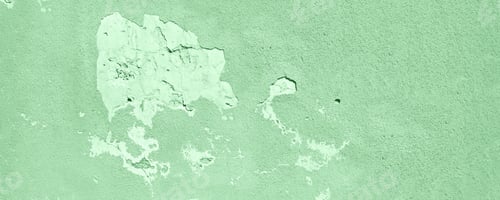 Preview: Old cracked mint wall. Painted texture background in trendy mint color. Banner