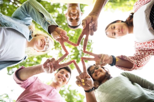 Preview: Diverse Teens Hands Star Concept