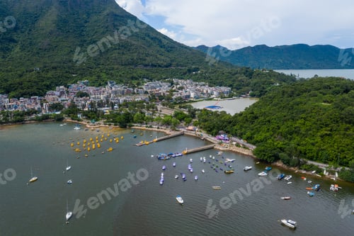 Preview: Tai Po, Hong Kong 17 May 2020: Top view of Hong Kong beach