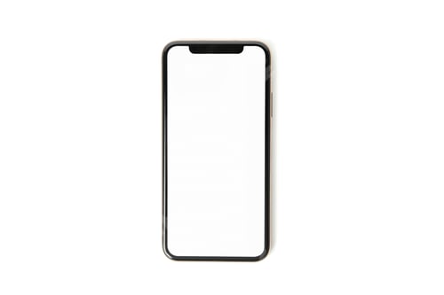 Preview: Phone with empty screen isolated on white background