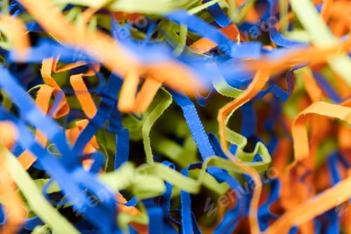 Preview: Party tinsel, holiday multicolored background