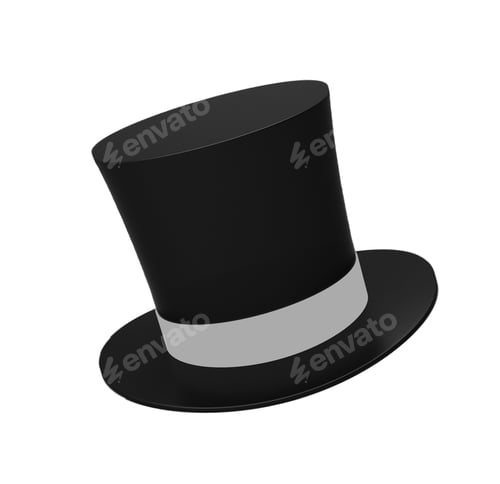 Preview: Black magic hat isolated