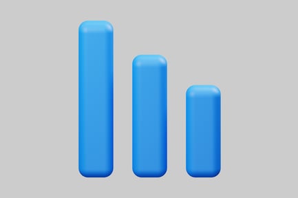 Preview: Downward trending bar graph blues