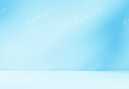 Preview: Empty blue room studio with shadow of leaves on concrete wall and floor.
