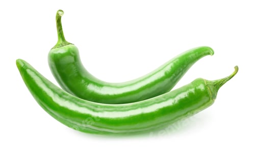 Preview: Two isolated hot green peppers