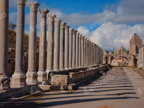 Preview: walk in Antalya Turkey on warm October afternoon, city Perge