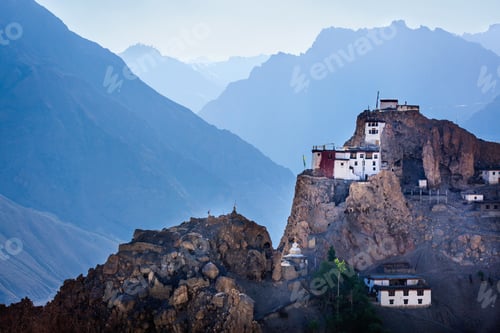 Preview: Dhankar gompa. Spiti valley, Himachal Pradesh, India