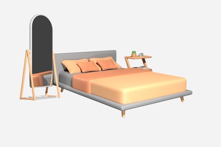 Preview: Bed 3D Illustration