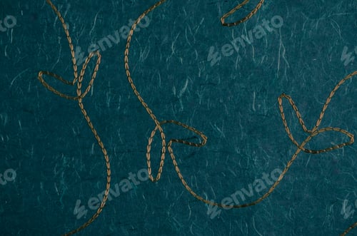 Preview: Stitched green recycled paper