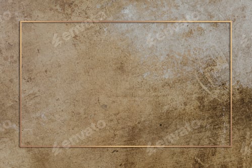 Preview: Golden rectangular frame mockup