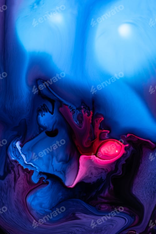 Preview: Abstract flow of liquid paints in mix