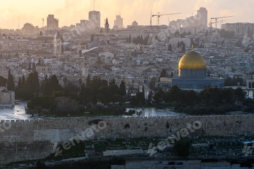 Preview: Beautiful view of Jerusalem from the Mount of Olive