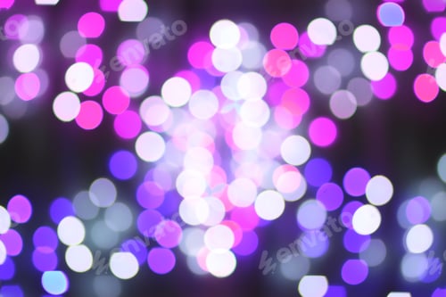 Preview: Abstract bokeh background. Blurred garland lights.