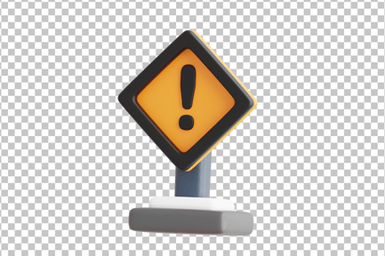 Preview: Caution Sign 3D Icon