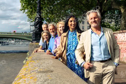 Preview: Senior group old buddies reunion in London