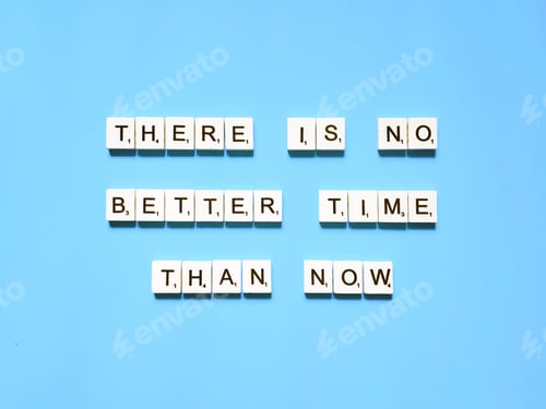 Preview: There is no better time than now. Quote. Motivation. Motivational.