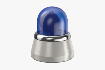 Preview: Vintage 70s Car Light - Blue Emergency Siren