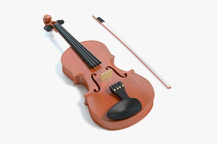 Preview: Classic Wooden Violin with Bow