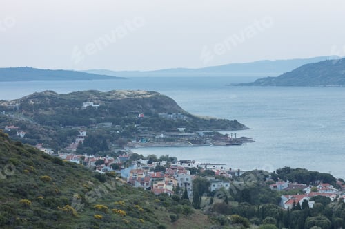 Visualização: Foto de paisagem de um litoral