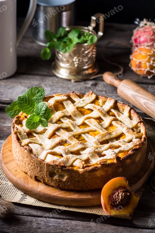 Preview: Peach pie. Summer pie