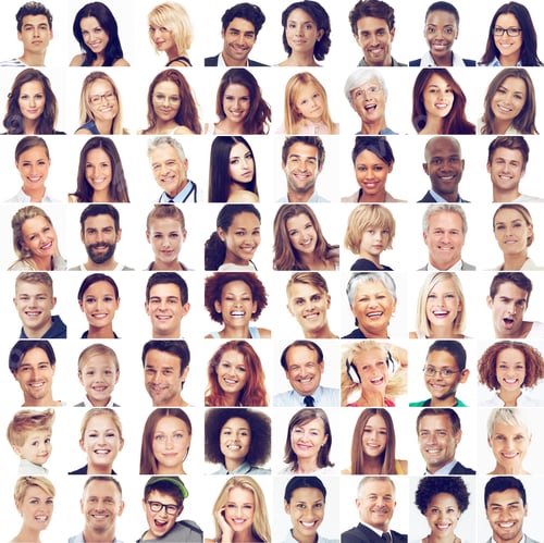 Preview: A little bit of everybody. Composite image of a variety of adults.