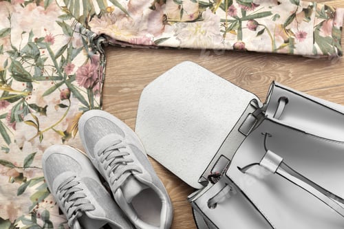 Preview: Overhead shot of female casual clothes