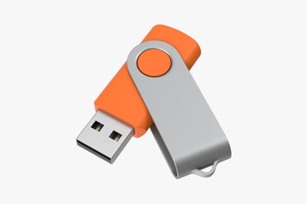 Preview: Orange Swivel USB Drive for Data Storage