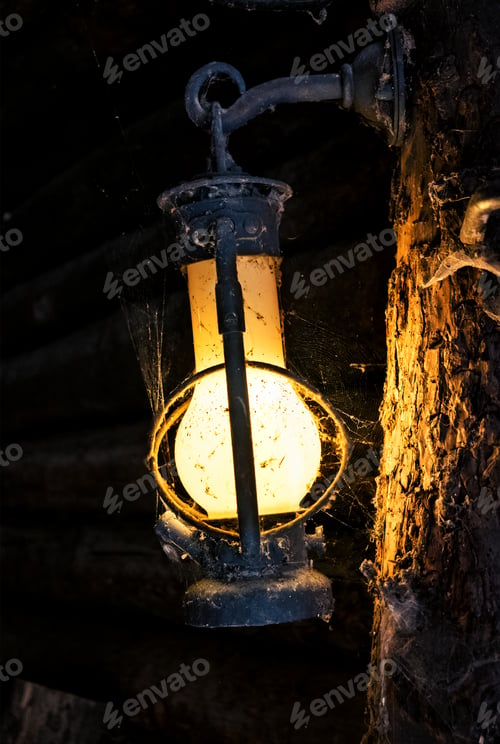 Preview: Old lamp in a mine
