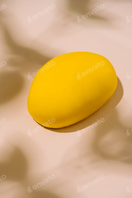 Preview: Yellow French mousse-cake on top view