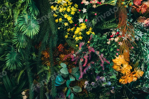 Preview: Close-up of a group of green leaves, providing a textured and abstract nature background.