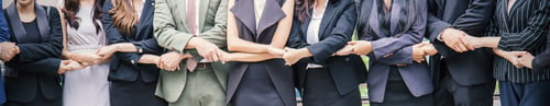 Preview: Multicultural business hands holding together
