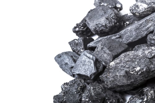 Preview: Natural wood charcoal Isolated on white