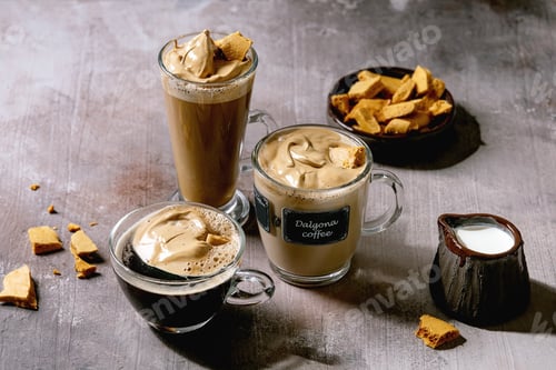 Preview: Dalgona coffee drink