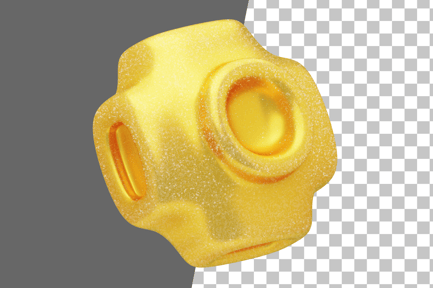 Preview: Glitter Abstract Radiant Yellow Orb Core 3D Icon