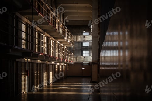 Preview: Interior of the legendary Alcatraz Prison, on an island near San Francisco, the US