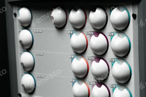 Preview: Music stereo system amplifier close up photo